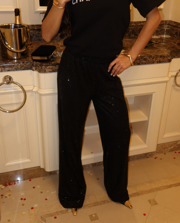 67 вечірні штани з паєтками